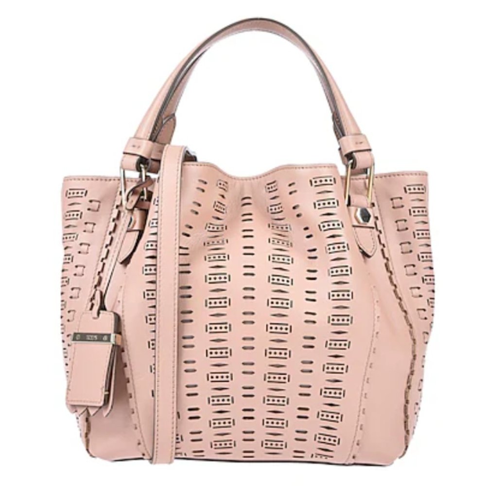 Tod''s Mini Flower Pink Laser Cut Leather Bag